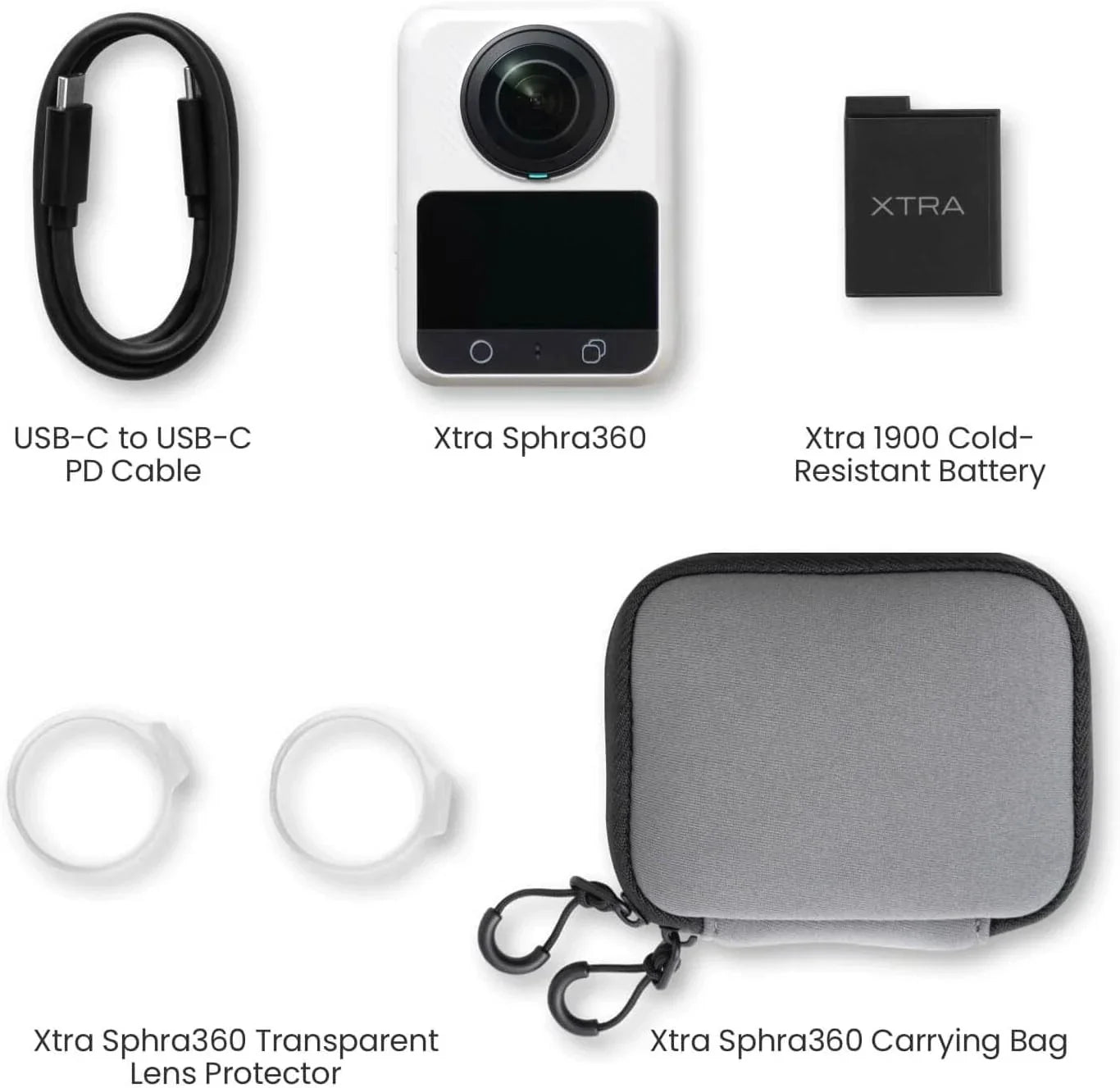 Xtra Sphra360 Action Camera,8K Volgging Camera,Waterproof,Panoramic Video,105GB