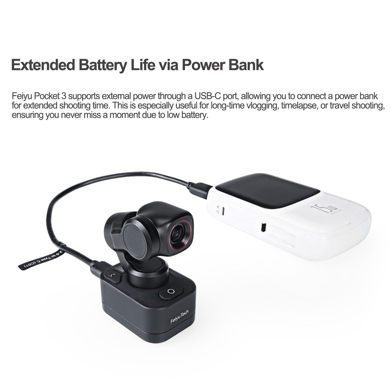 Feiyu Pocket 3 Camera | 3-Axis Stabilization | 12MP CMOS | 4K60 UHD Action Cam