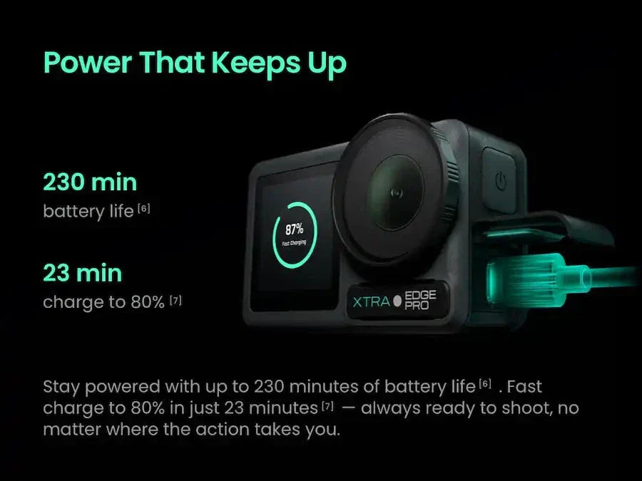 Xtra Edge Pro Action Camera,4K Vlogging Camera Waterproof,Night View,1/1.3''Sens