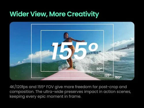 Xtra Edge Pro Action Camera,4K Vlogging Camera Waterproof,Night View,1/1.3''Sens