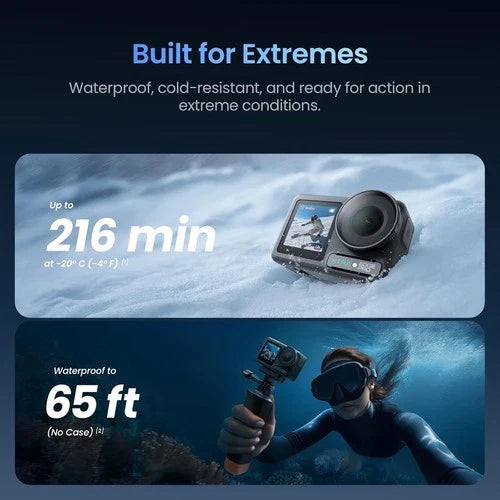Xtra Edge Pro Action Camera,4K Vlogging Camera Waterproof,Night View,1/1.3''Sens